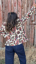 Charger l'image dans la galerie, Veste blazer écrue à imprimé floral vintage Adriel - Orfeo