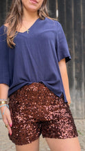 Charger l'image dans la galerie, Short chocolat à sequins - Ambre