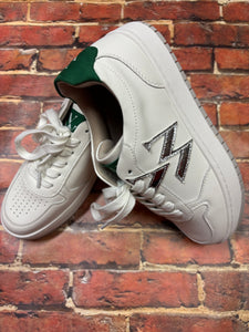 Baskets monogramme Calie blanc et vert- Pointure 36 - Vanessa Wu