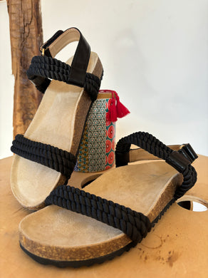 Sandales à brides noires - Hortense
