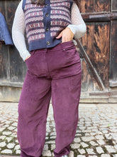 Charger l'image dans la galerie, Pantalon bordeaux femme coupe large Grayson - Orfeo