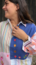 Charger l'image dans la galerie, Chemise patchwork brodée cœurs - Simone