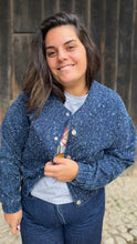Charger l'image dans la galerie, Veste Courte Tweed Marine Chinée – Valerie