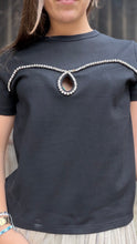 Charger l'image dans la galerie, Tshirt noir à strass La Petite Étoile - Twila